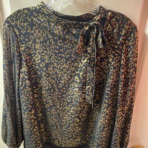 Cupcakes and Cashmere cheetah print blouse